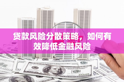德州贷款风险分散策略，如何有效降低金融风险