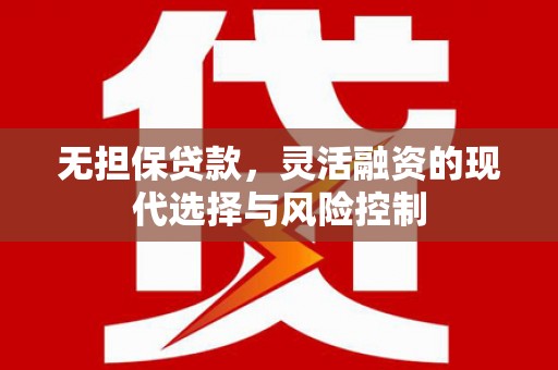 德州无担保贷款，灵活融资的现代选择与风险控制