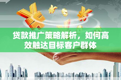 德州贷款推广策略解析，如何高效触达目标客户群体