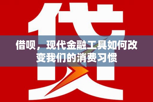 德州借呗，现代金融工具如何改变我们的消费习惯
