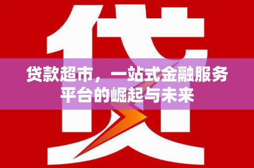 德州贷款超市，一站式金融服务平台的崛起与未来