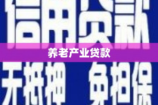德州养老产业贷款