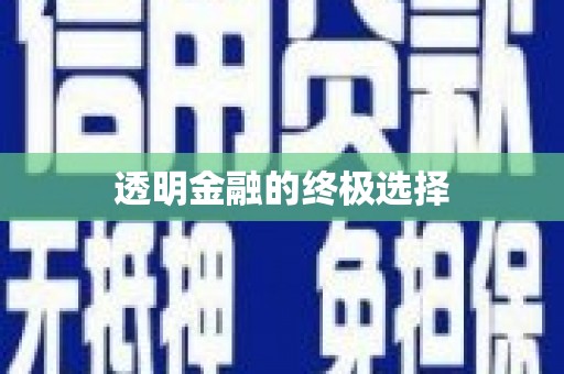 德州透明金融的终极选择